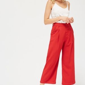 Lacausa Lola Wide Leg Trousers – Cherry Red (NWOT, Size 2)